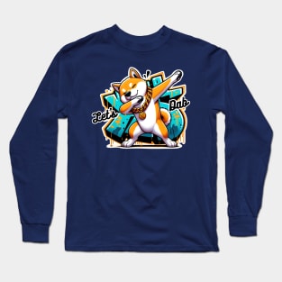 Urban Pup Vibes: Dabbing Dog Long Sleeve T-Shirt